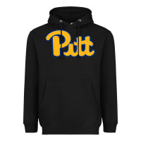 Black Pitt Panthers Heavyweight Hoodie - FloraArt
