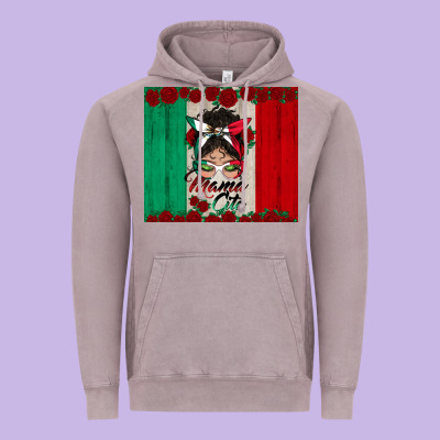 Mexican Messy Bun Mamacita Vintage Hoodie Designed By Bundleandbundleshop