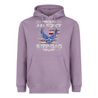 Lavender proud air force step dad veteran vintage flag veterans day t shirt Heavyweight Hoodie - FloraArt