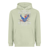 Matcha proud air force step dad veteran vintage flag veterans day t shirt Heavyweight Hoodie - FloraArt