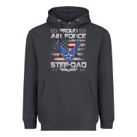 Smoke proud air force step dad veteran vintage flag veterans day t shirt Heavyweight Hoodie - FloraArt