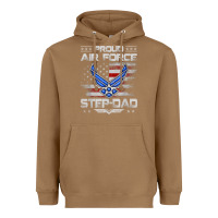 Toasted Coconut proud air force step dad veteran vintage flag veterans day t shirt Heavyweight Hoodie - FloraArt