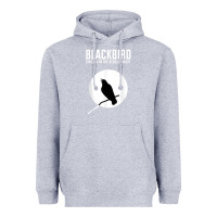 Heather Grey blackbird singing in the dead of night t shirt Heavyweight Hoodie - FloraArt