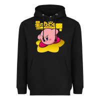 Black kirby men's pink Heavyweight Hoodie - FloraArt