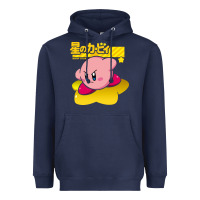 Navy kirby men's pink Heavyweight Hoodie - FloraArt