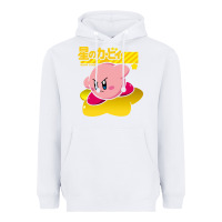 White kirby men's pink Heavyweight Hoodie - FloraArt