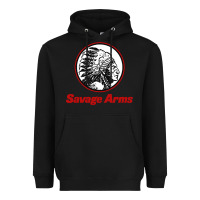 Black Savage Arms Heavyweight Hoodie - FloraArt