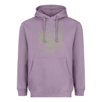 Lavender Cyberpunk samurai Neon Green Heavyweight Hoodie - FloraArt