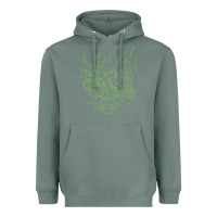 Sage Cyberpunk samurai Neon Green Heavyweight Hoodie - FloraArt