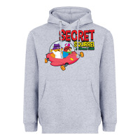 Heather Grey Secret Squirrel  51 Heavyweight Hoodie - FloraArt