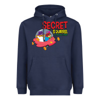 Navy Secret Squirrel  51 Heavyweight Hoodie - FloraArt