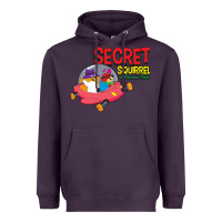 Plum Secret Squirrel  51 Heavyweight Hoodie - FloraArt