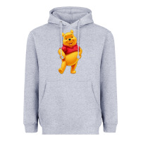 Heather Grey pooh Heavyweight Hoodie - FloraArt