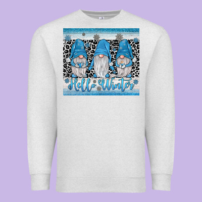 Hello Winter Gnome Premium Sweatshirt Designed By Jahusdesignshop