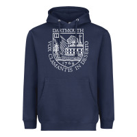Navy dartmouth newspaper Heavyweight Hoodie - FloraArt