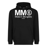 Black mm6 maison margiela Heavyweight Hoodie - FloraArt