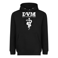 Black Doctor of Veterinary Medicine DVM Veterinarian Vet Tech Heavyweight Hoodie - FloraArt