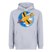 Heather Grey Ww2 91St Bomb Squadron Flying Fortress Soaring Bird Patch Heavyweight Hoodie - FloraArt