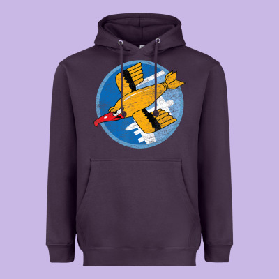 Ww2 91st Bomb Squadron Flying Fortress Soaring Bird Patch Heavyweight Hoodie Designed By Floraart