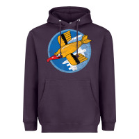 Plum Ww2 91St Bomb Squadron Flying Fortress Soaring Bird Patch Heavyweight Hoodie - FloraArt
