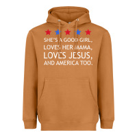 Meerkat she's a good girl, she's loves her mama, loves jesus t shirt Heavyweight Hoodie - FloraArt