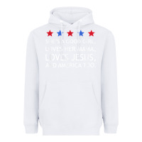 White she's a good girl, she's loves her mama, loves jesus t shirt Heavyweight Hoodie - FloraArt
