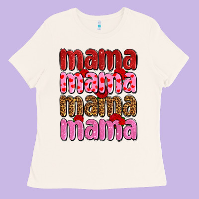 Valentines Day Mama Olivia Ladies Tee Designed By Oliviacreatesart