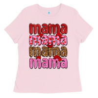 Bubblegum Pink valentines day mama olivia Ladies Tee - OliviaCreatesArt