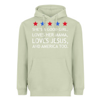 Matcha she's a good girl, she's loves her mama, loves jesus t shirt Heavyweight Hoodie - FloraArt