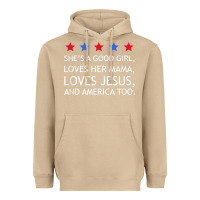 Mushroom she's a good girl, she's loves her mama, loves jesus t shirt Heavyweight Hoodie - FloraArt