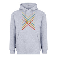 Heather Grey retro vintage drummer tshirt 70s 80s distressed drum sticks long sleev Heavyweight Hoodie - FloraArt