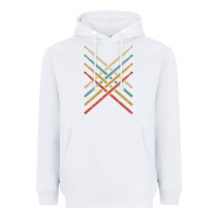 White retro vintage drummer tshirt 70s 80s distressed drum sticks long sleev Heavyweight Hoodie - FloraArt