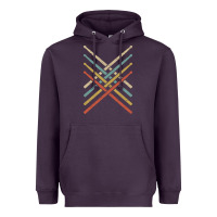 Plum retro vintage drummer tshirt 70s 80s distressed drum sticks long sleev Heavyweight Hoodie - FloraArt