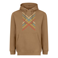 Toasted Coconut retro vintage drummer tshirt 70s 80s distressed drum sticks long sleev Heavyweight Hoodie - FloraArt