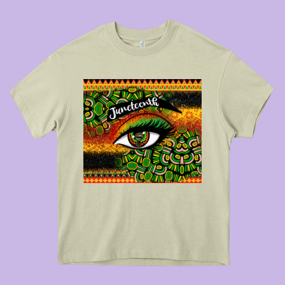 Juneteenth Eyelash Heavy Core Tee Designed By Cowgirlartshop