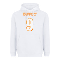 White Burrow Jersey Heavyweight Hoodie - FloraArt