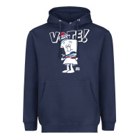 Navy schoolhouse rock vote with bill with white type t shirt Heavyweight Hoodie - FloraArt