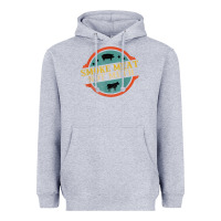 Heather Grey smoke meat not meth funny bbq grill lover meat lover retro Heavyweight Hoodie - FloraArt