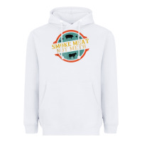 White smoke meat not meth funny bbq grill lover meat lover retro Heavyweight Hoodie - FloraArt