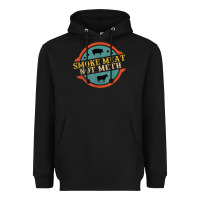 Black smoke meat not meth funny bbq grill lover meat lover retro Heavyweight Hoodie - FloraArt