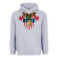 Heather Grey United States, Military Academy Heavyweight Hoodie - FloraArt