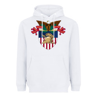 White United States, Military Academy Heavyweight Hoodie - FloraArt