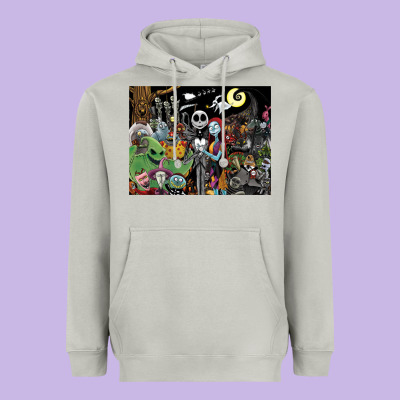 Nightmare Before Christmas Heavyweight Hoodie Designed By Floraart