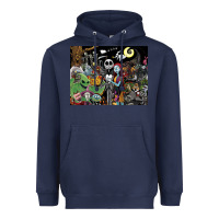 Navy nightmare before christmas Heavyweight Hoodie - FloraArt