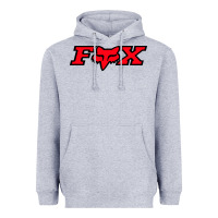 Heather Grey fox Heavyweight Hoodie - FloraArt