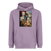 Lavender alien chimp baby religion conspiracy poster Heavyweight Hoodie - FloraArt