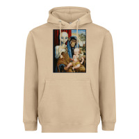 Mushroom alien chimp baby religion conspiracy poster Heavyweight Hoodie - FloraArt