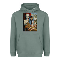 Sage alien chimp baby religion conspiracy poster Heavyweight Hoodie - FloraArt
