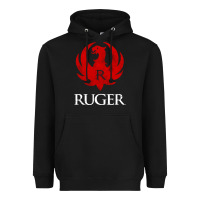 Black vintage ruger Heavyweight Hoodie - FloraArt