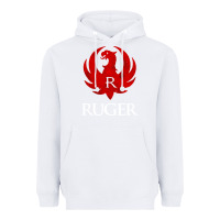 White vintage ruger Heavyweight Hoodie - FloraArt